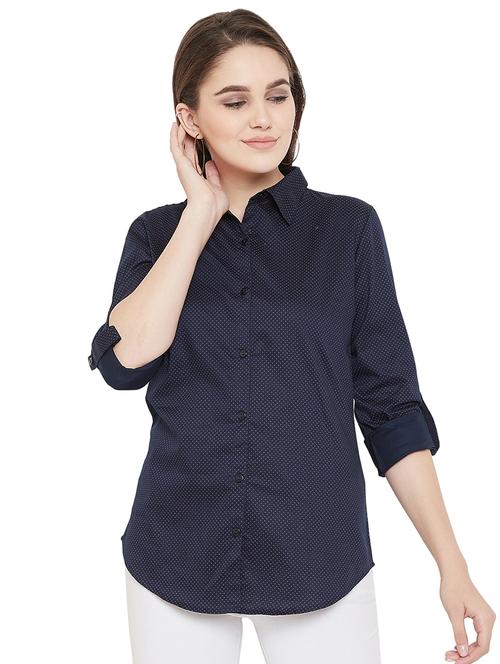roll up sleeved printed shirt - 16833178 - Standard Image - 1