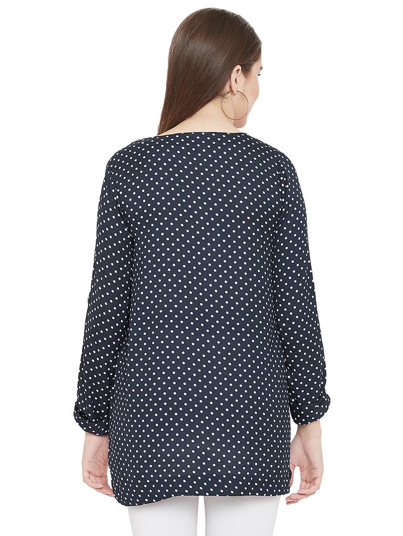 high low polka dot top - 16833188 - Zoom Image - 3