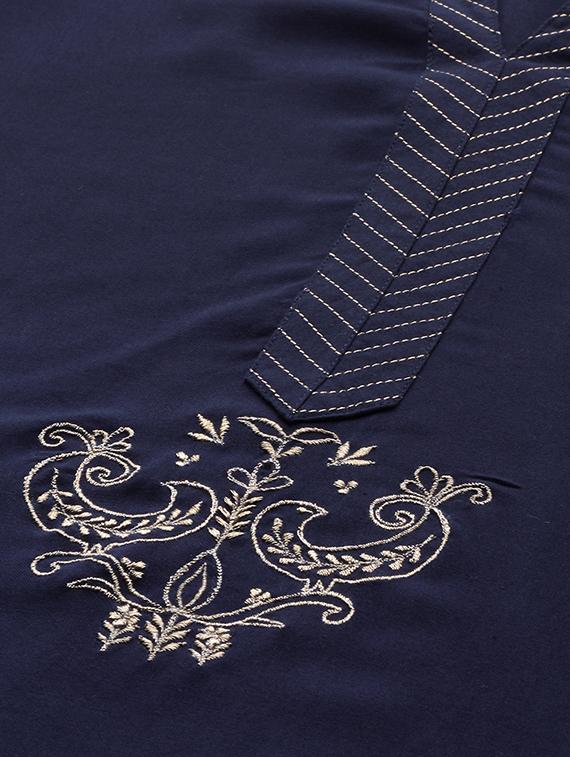 solid kurta palazzo set - 16833256 - Zoom Image - 5