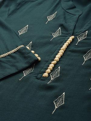 embroidered kurta palazzo set - 16833260 - Standard Image - 5