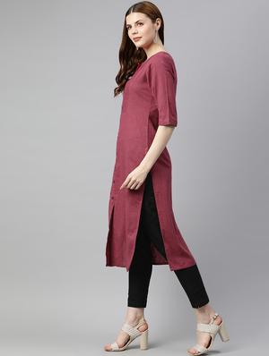 solid kurta pant set - 16833267 - Standard Image - 2
