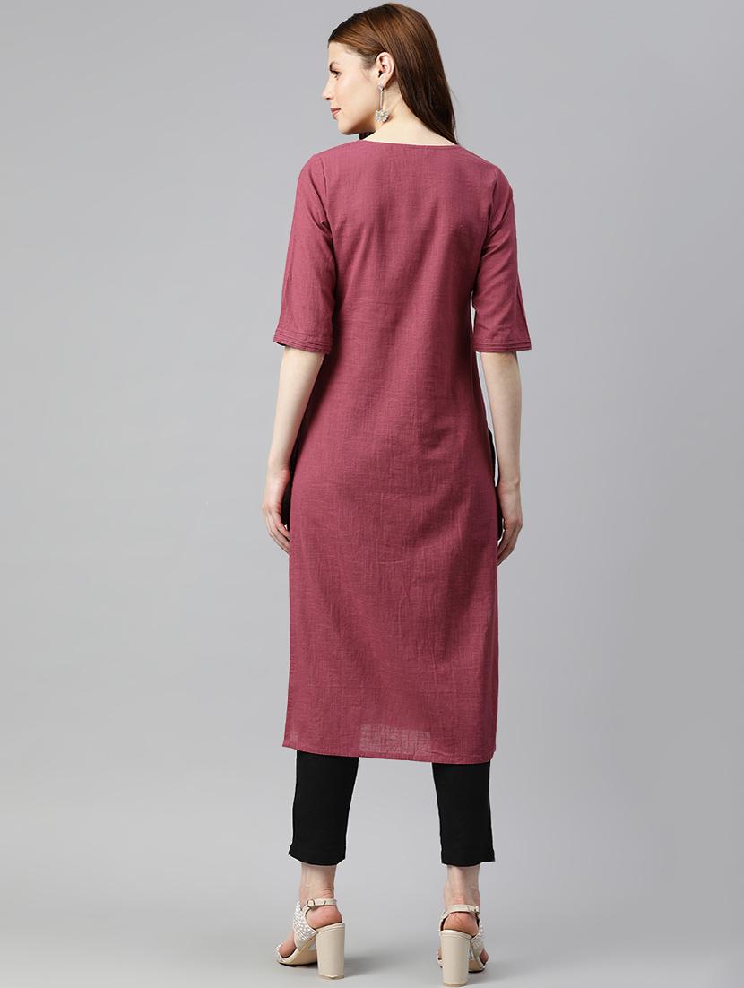 solid kurta pant set - 16833267 - Zoom Image - 3
