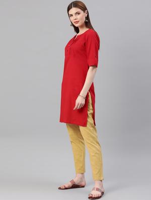 solid kurta pant set - 16833268 - Standard Image - 2