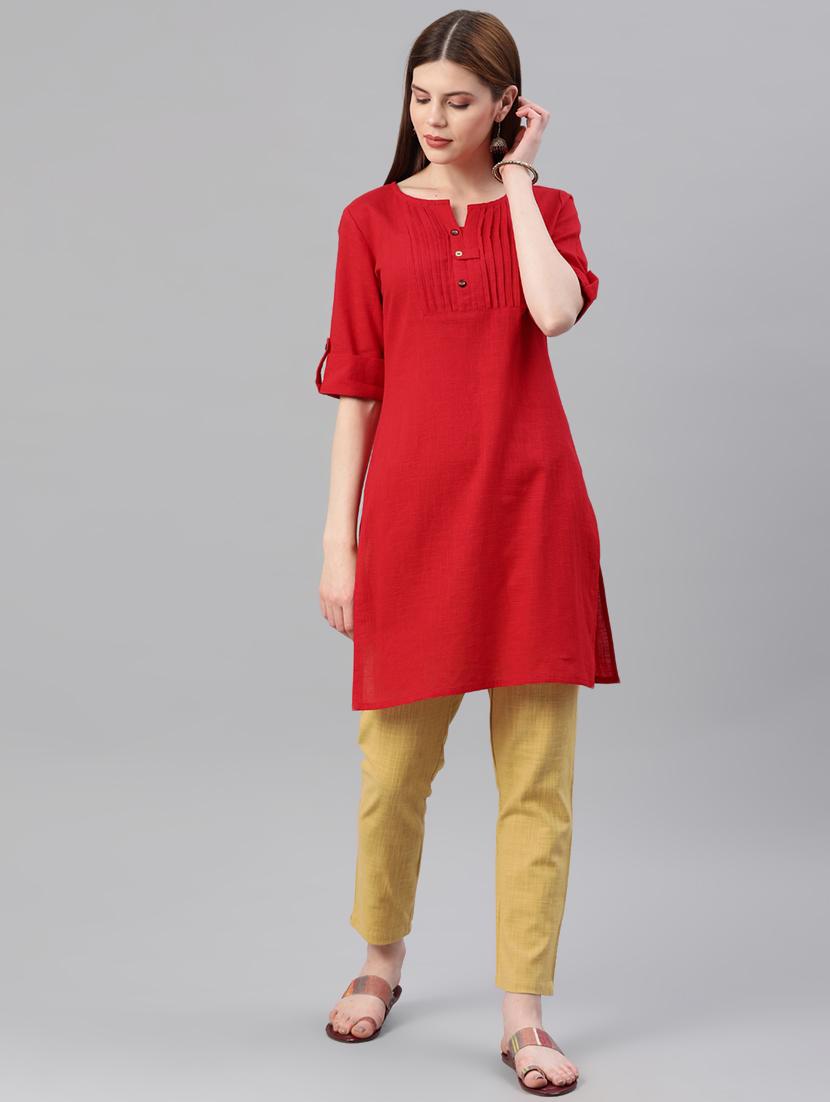 solid kurta pant set - 16833268 - Zoom Image - 1