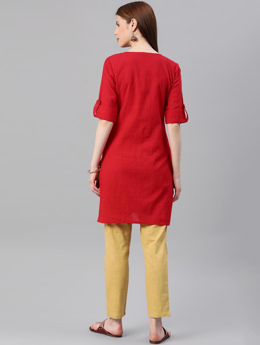solid kurta pant set - 16833268 - Zoom Image - 3