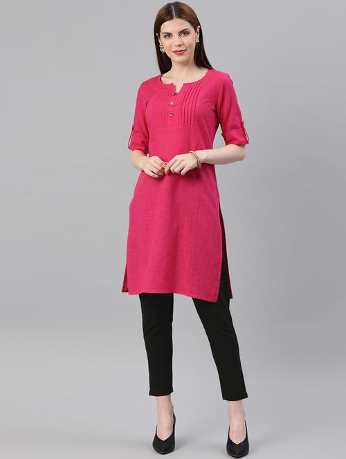 solid kurta pant set - 16833270 - Standard Image - 1