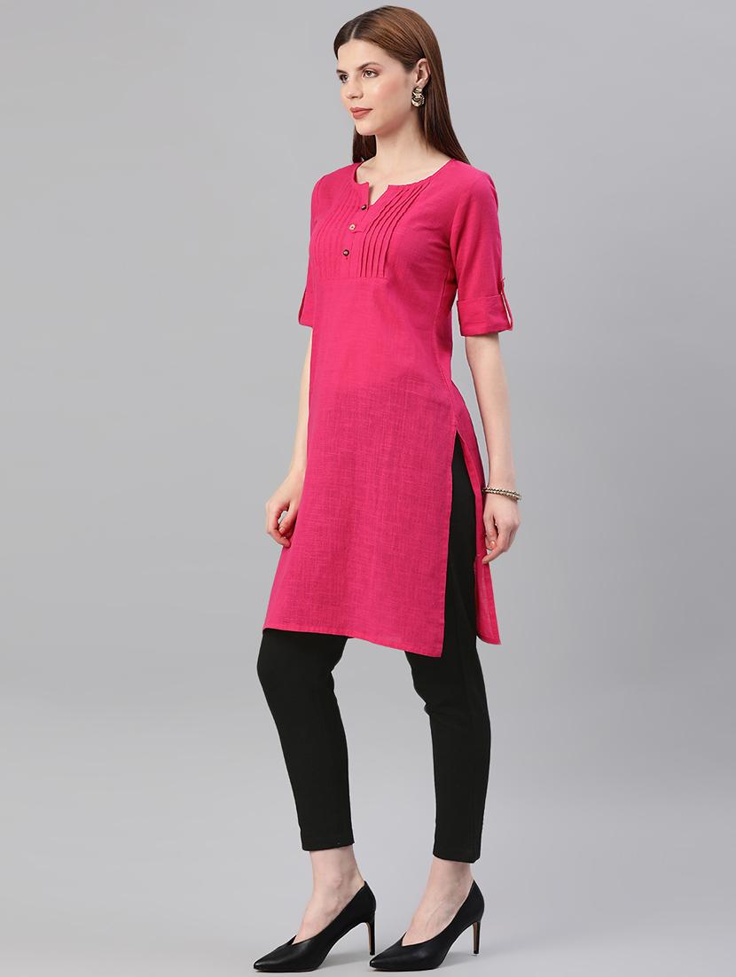 solid kurta pant set - 16833270 - Zoom Image - 2