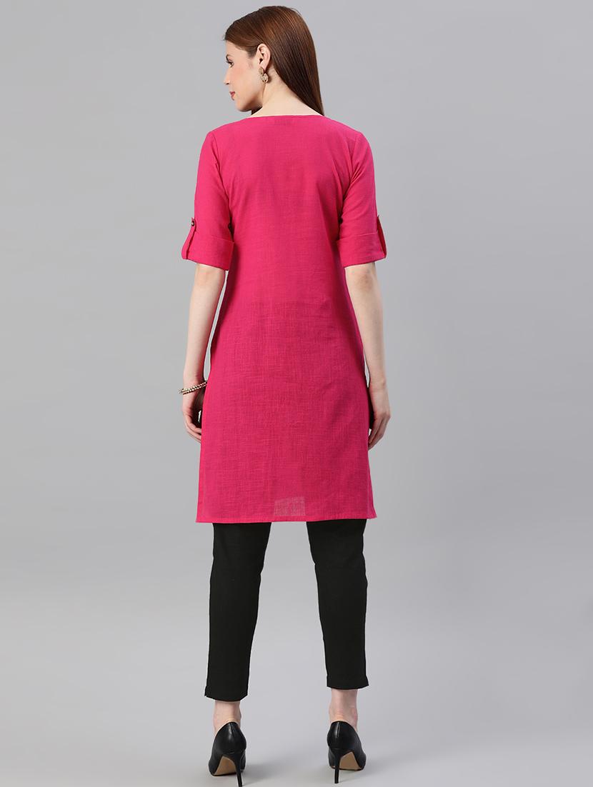 solid kurta pant set - 16833270 - Zoom Image - 3