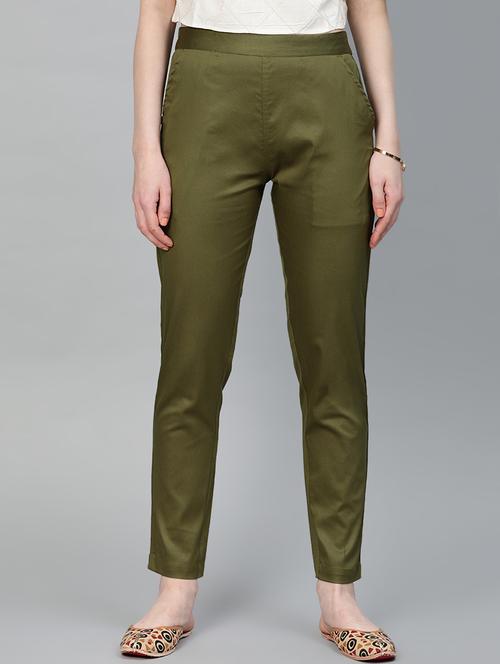 high rise flat front trouser - 16833309 - Standard Image - 1
