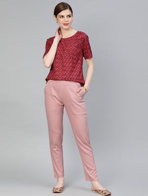 high rise flat front trouser - 16833310 - Standard Image - 4