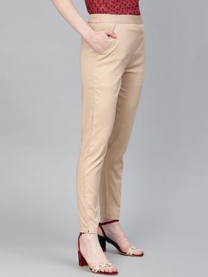 high rise flat front trouser - 16833311 - Standard Image - 2