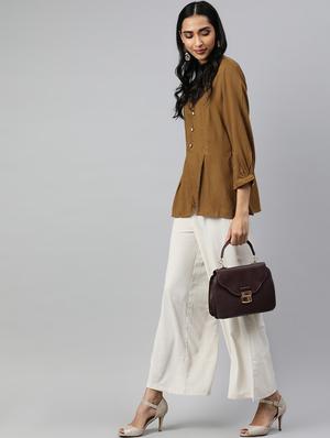 v-neck pleat detail top - 16833315 - Standard Image - 4