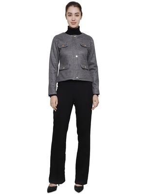 button up up poly blend jacket - 16833325 - Standard Image - 4