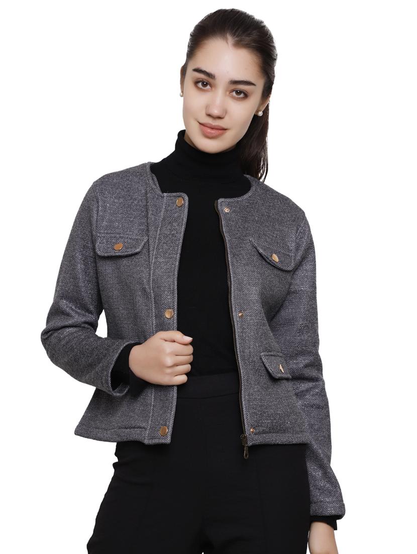 button up up poly blend jacket - 16833325 - Zoom Image - 1