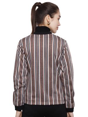contrast bind striped jacket - 16833328 - Standard Image - 3