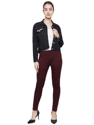 lace detail cropped denim jacket - 16833341 - Standard Image - 4
