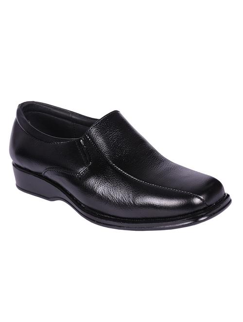 black leatherette slip ons - 16833348 - Standard Image - 1