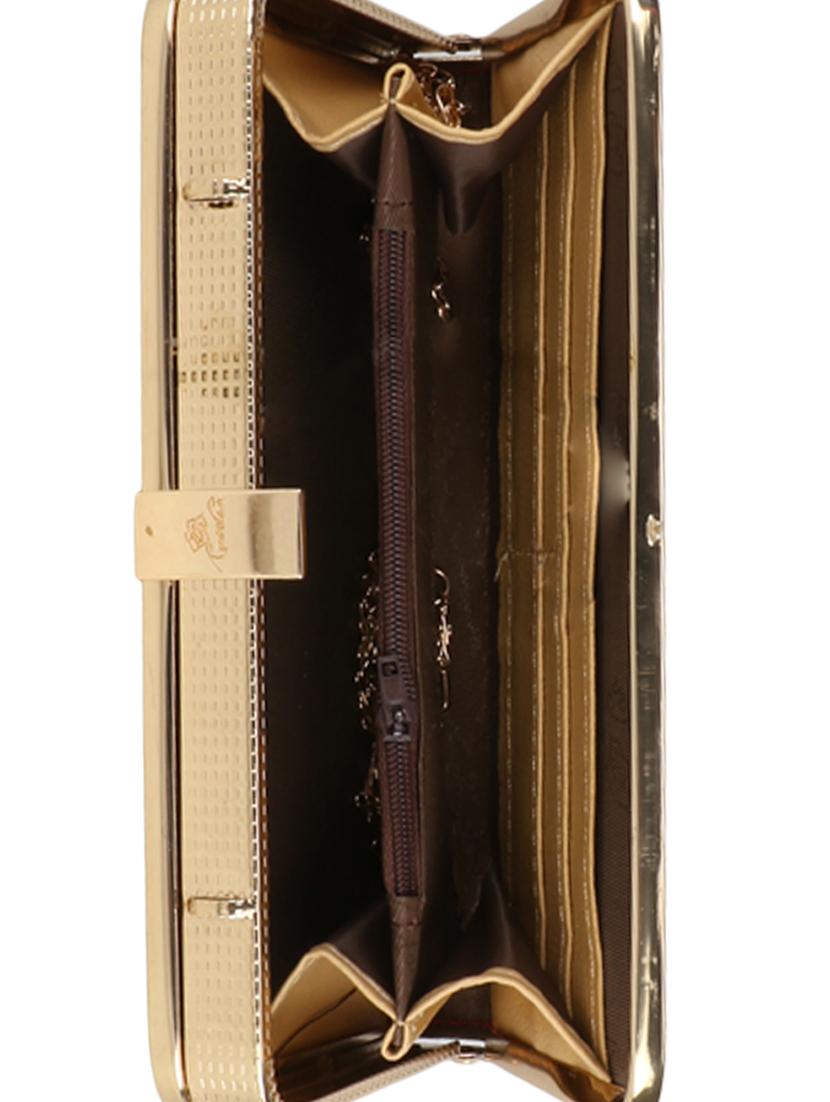 gold leatherette box clutch - 16833382 - Zoom Image - 3