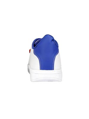 white leatherette lace up sneakers - 16833386 - Standard Image - 3