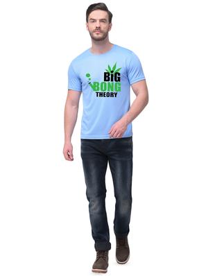 light blue typographic chest print t-shirt - 16833439 - Standard Image - 3