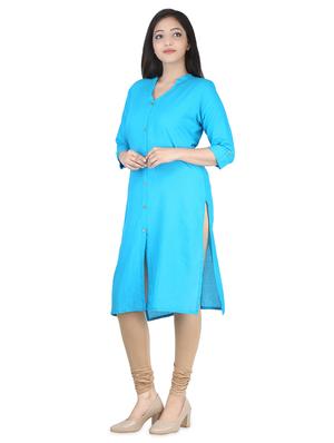 solid straight kurta - 16833476 - Standard Image - 2