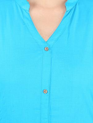solid straight kurta - 16833476 - Standard Image - 4