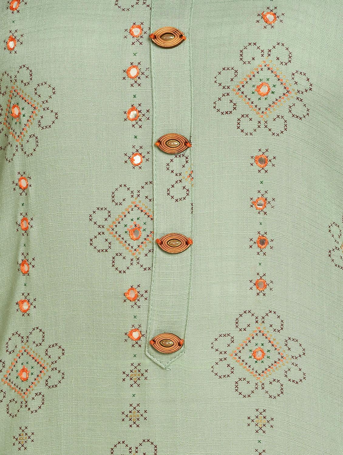 mirror work straight kurta - 16834231 - Zoom Image - 6