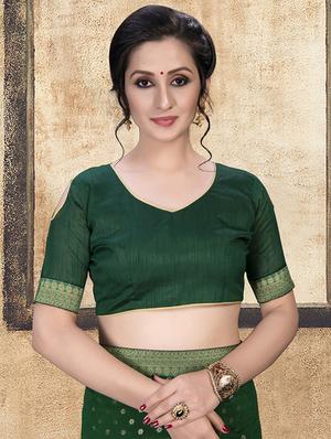 self design saree with blouse - 16834234 - Standard Image - 3