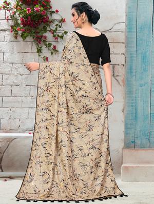 abstract printed saree with blouse - 16834266 - Standard Image - 2