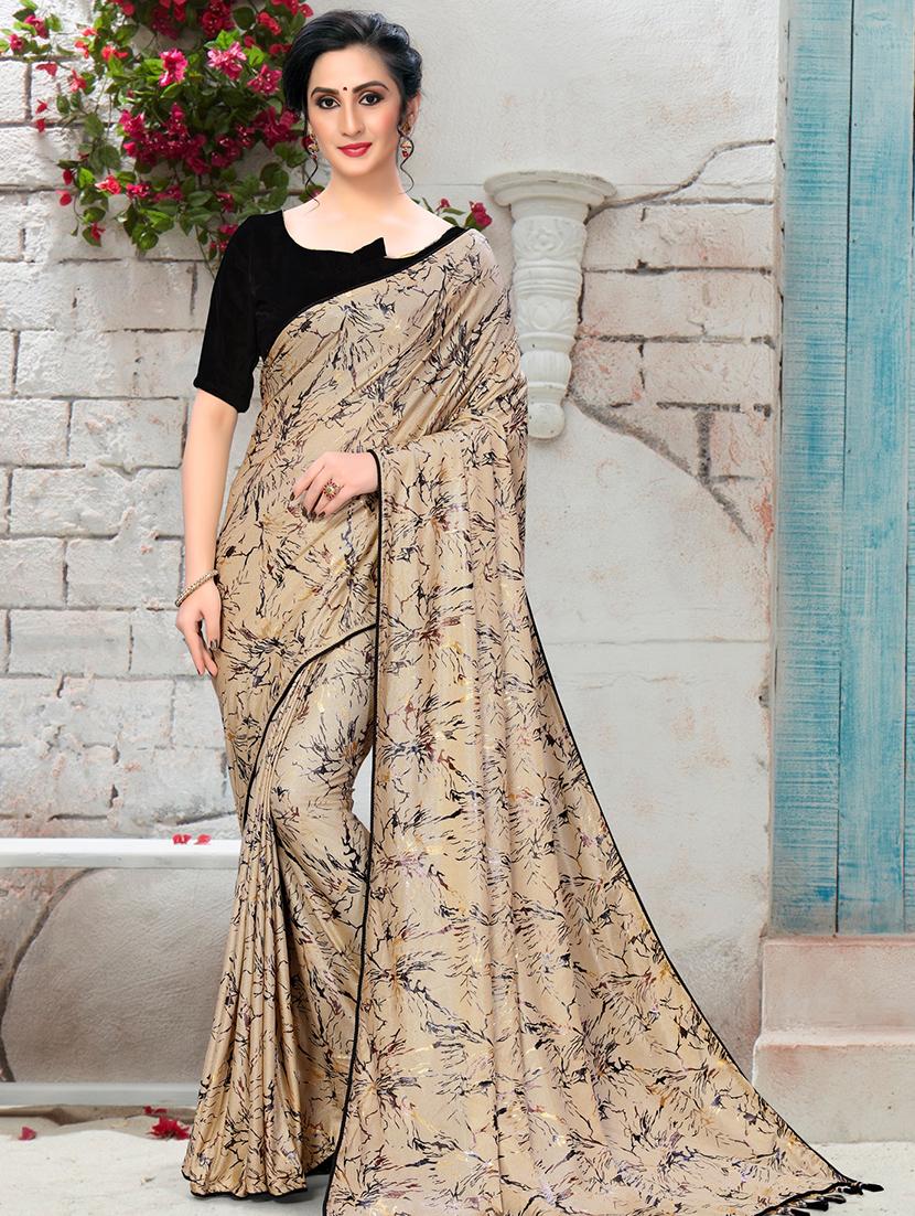 abstract printed saree with blouse - 16834266 - Zoom Image - 1