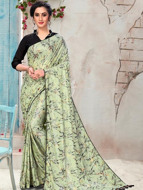 abstract printed saree with blouse - 16834267 - Very Small Image - 1