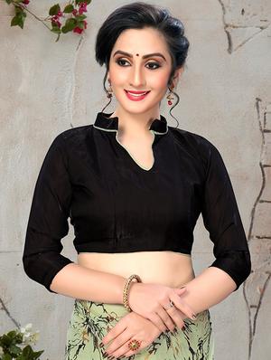 abstract printed saree with blouse - 16834267 - Standard Image - 3