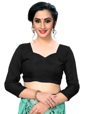 abstract printed saree with blouse - 16834270 - Standard Image - 3