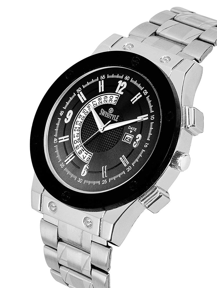 swisstyle date and day dial black analogue watches for men-ss-gr919-blk-ch (1) - 16834318 - Zoom Image - 2