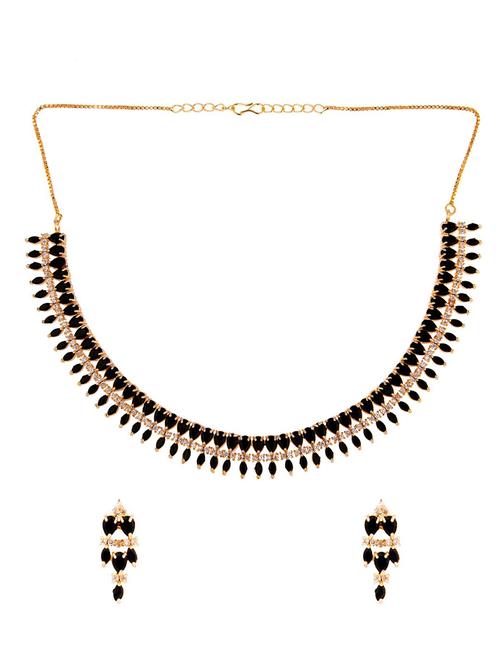 black metal necklaces and earring - 16834337 - Standard Image - 1