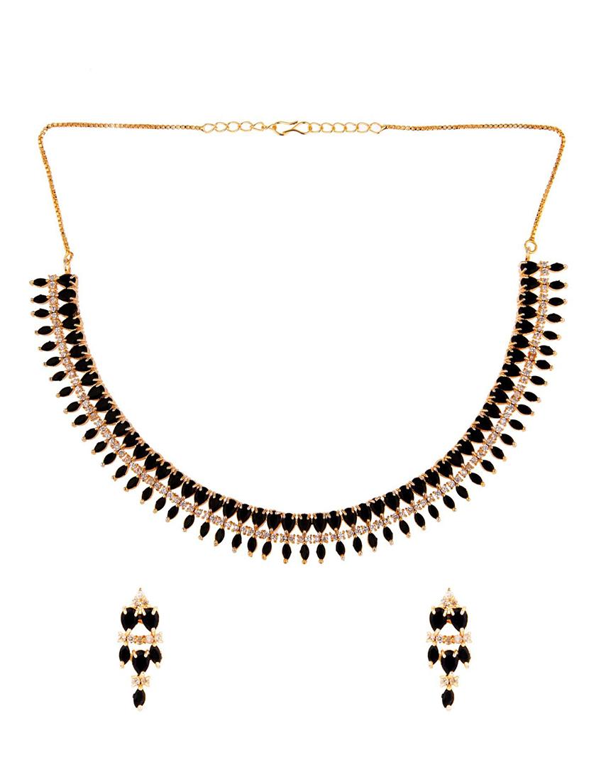 black metal necklaces and earring - 16834337 - Zoom Image - 1