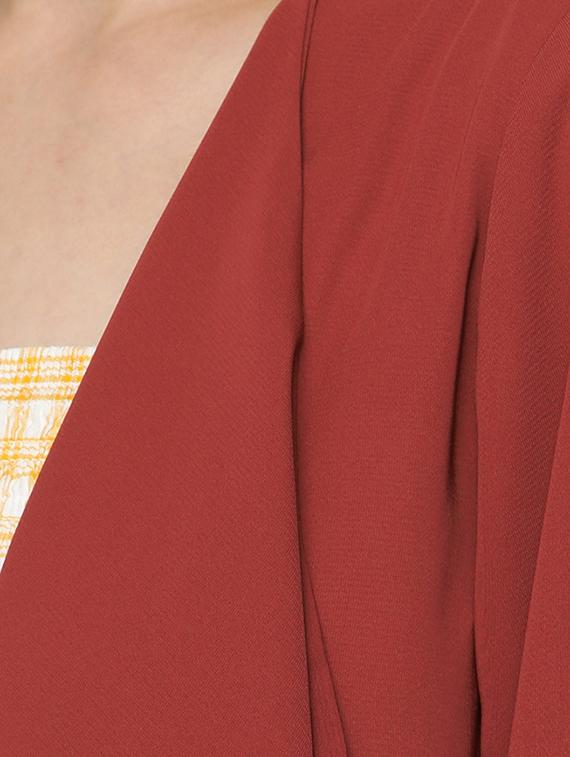 button detail waterfall neck shrug - 16834535 - Zoom Image - 5