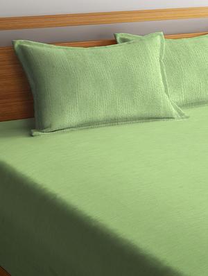 cotton hand woven king size double bed cover with 2 pillow cover - 16834572 - Standard Image - 3