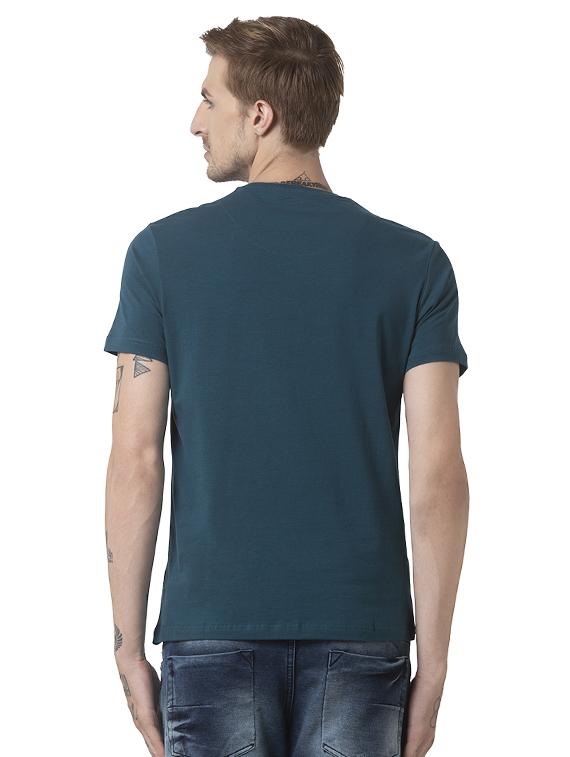 teal blue printed character t-shirt - 16834635 - Zoom Image - 3