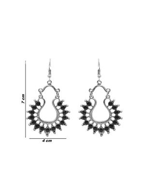 silver metal drop earring - 16834715 - Standard Image - 3