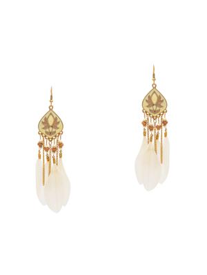 white metal drop earring - 16834730 - Standard Image - 2