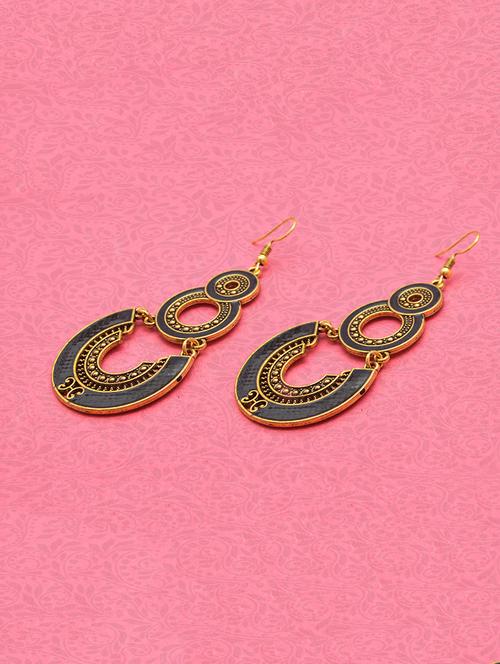 black metal drop earring - 16834743 - Standard Image - 1