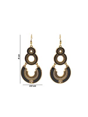 black metal drop earring - 16834743 - Standard Image - 3