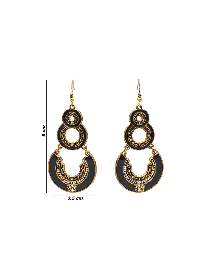 black metal drop earring - 16834743 - Zoom Image - 3