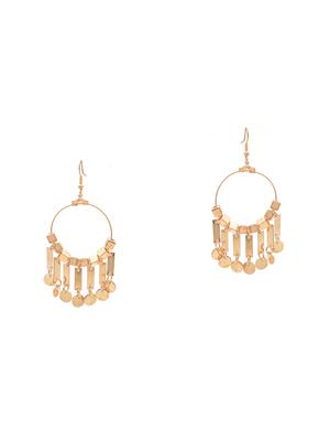 gold metal drop earring - 16834749 - Standard Image - 2