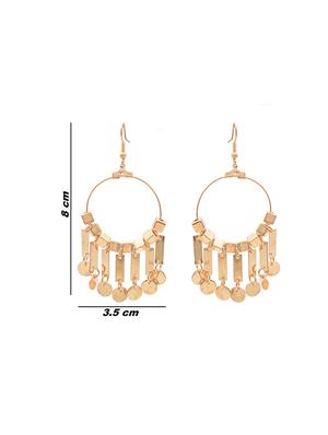 gold metal drop earring - 16834749 - Standard Image - 3