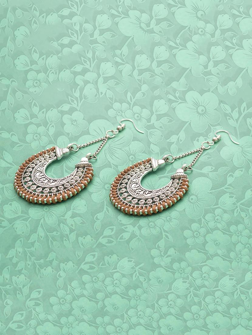 brown metal drop earring - 16834757 - Zoom Image - 1