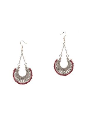 red metal drop earring - 16834761 - Standard Image - 2