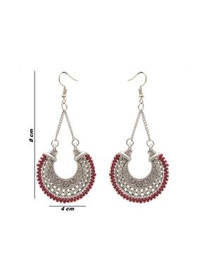 red metal drop earring - 16834761 - Standard Image - 3