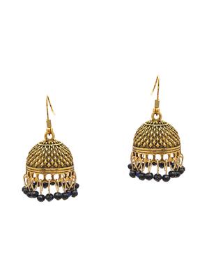 black metal jhumka earring - 16834765 - Standard Image - 2